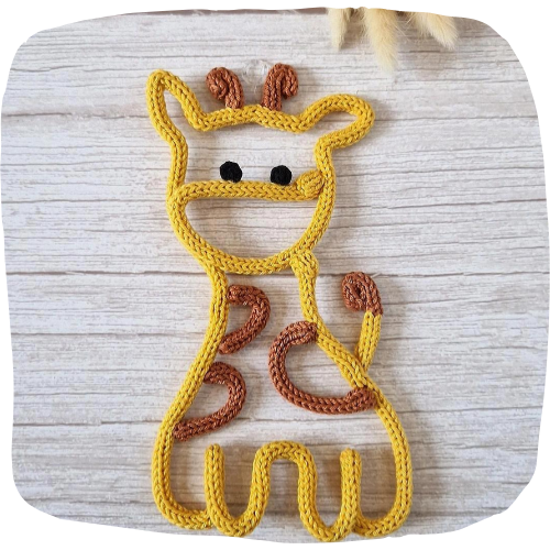 girafe en tricotin